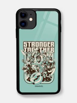 Macmerise - Stronger Together Sketch Design iPhone 11 Glass Case