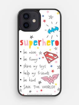 Macmerise - Printed Super Hero To Do List iPhone 12 Phone Bumper Back Case