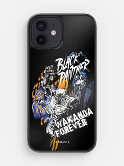 Macmerise - Black Panther Sketch Design iPhone 12 Bumper Case