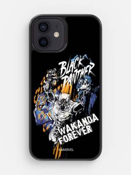 Macmerise - Black Panther Sketch Design iPhone 12 Glass Case