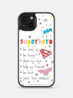 Macmerise - Superhero To Do List Printed iPhone 14 Back Bumper Case