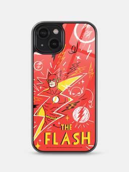 Macmerise - Flash Doodle Design iPhone 14 Glass Phone Case