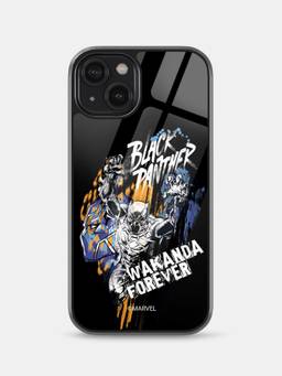 Macmerise - Black Panther Sketch Design iPhone 14 Glass Case