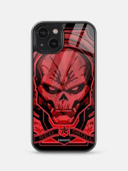 Macmerise - Red Skull Design iPhone 14 Glass Case