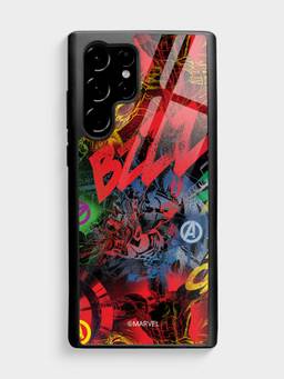 Macmerise - Avenger Pattern Samsung S22 Ultra Glass Case