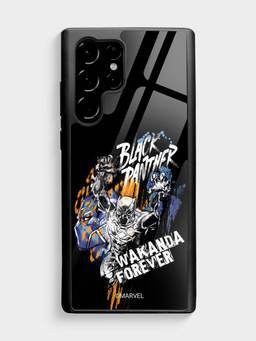 Macmerise - Black Panther Sketch Design Samsung S22 Ultra Glass Case