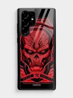 Macmerise - Red Skull Design Samsung S22 Ultra Glass Case