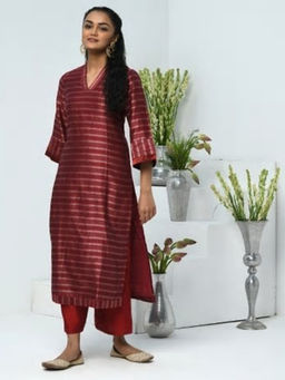 Fabindia - Cotton Silk Cutwork Long Kurta