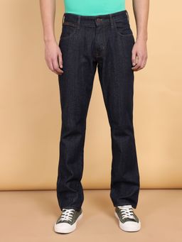 Wrangler - Men's Blue Millard Straight Fit Mid Rise No Fade Jeans