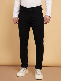 Wrangler - Men's Black Vegas Skinny Fit Low Rise No Fade Jeans