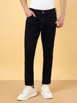 Wrangler - Men's Blue Millard Straight Fit Mid Rise Heavy Fade Jeans