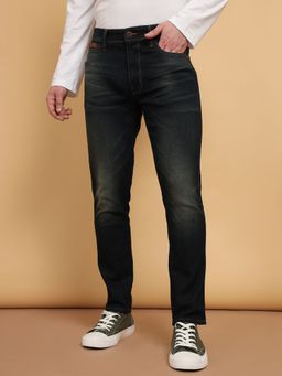 Wrangler - Men's Grey Bostin Slim Fit Mid Rise Heavy Fade Jeans