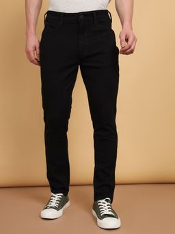 Wrangler - Men's Black Bostin Slim Fit Mid Rise Jeans