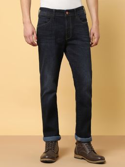Wrangler - Men's Blue Millard Straight Fit Mid Rise Jeans