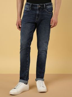 Wrangler - Men's Blue Vegas Skinny Fit Low Rise Light Fade Jeans
