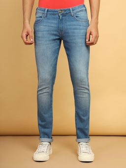 Wrangler - Men's Blue Vegas Skinny Fit Low Rise No Fade Jeans