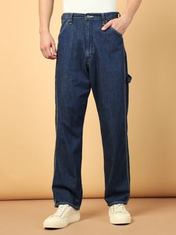 Wrangler - Men's Blue Carpenter Pant Loose Fit Mid Rise Jeans