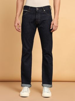 Wrangler - Men's Blue Millard Straight Fit Mid Rise No Fade Jeans