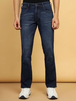 Wrangler - Men's Blue Millard Straight Fit Mid Rise Light Fade Jeans