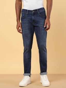Wrangler - Men's Blue Vegas Skinny Fit Low Rise Light Fade Jeans