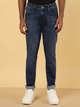 Wrangler - Men's Blue Skanders Slim Fit Low Rise No Fade Jeans