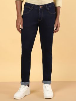 Wrangler - Men's Blue Vegas Skinny Fit Low Rise No Fade Jeans