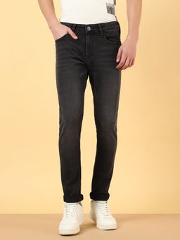 Wrangler - Men's Black Vegas Skinny Fit Low Rise No Fade Jeans