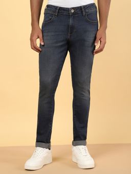 Wrangler - Men's Blue Vegas Skinny Fit Low Rise Light Fade Jeans