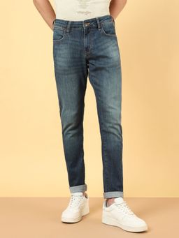 Wrangler - Men's Blue Vegas Skinny Fit Low Rise Light Fade Jeans