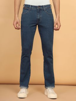 Wrangler - Men's Blue Millard Straight Fit Mid Rise Jeans