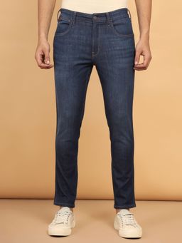 Wrangler - Men's Blue Bostin Slim Fit Mid Rise Light Fade Jeans