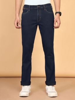 Wrangler - Men's Blue Millard Straight Fit Mid Rise Jeans