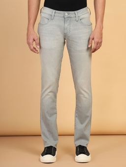 Wrangler - Men's Grey Skanders Slim Tapered Fit Low Rise Jeans