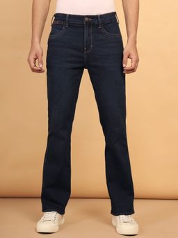 Wrangler - Men's Blue Jacks Ville Boot Cut Fit Mid Rise Jeans