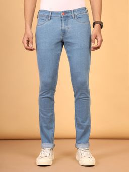 Wrangler - Men's Blue Skanders Slim Fit Low Rise Jeans