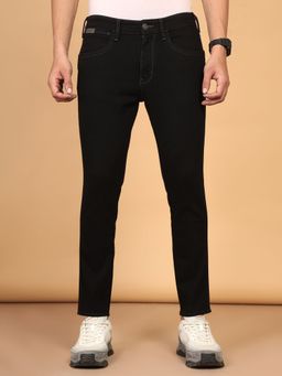 Wrangler - Men's Black Bostin Slim Fit Mid Rise Jeans