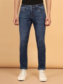 Wrangler - Men's Blue Vegas Skinny Fit Low Rise Light Fade Jeans