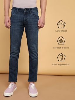 Wrangler - Men's Blue Skanders Slim Fit Low Rise Jeans