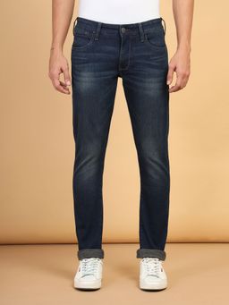 Wrangler - Men's Blue Vegas Skinny Fit Low Rise Light Fade Jeans