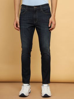 Wrangler - Men's Blue Bostin Slim Fit Mid Rise Light Fade Jeans