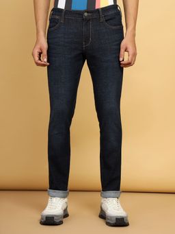 Wrangler - Men's Blue Skanders Slim Fit Low Rise Light Fade Jeans