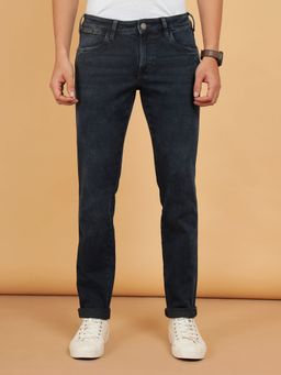 Wrangler - Men's Blue Skanders Slim Fit Low Rise Light Fade Jeans