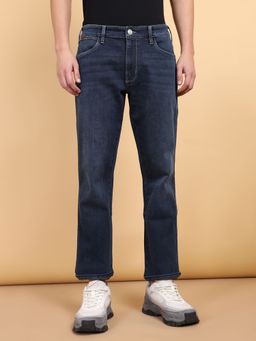 Wrangler - Men's Blue Millard Straight Fit Mid Rise Light Fade Jeans