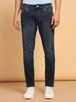 Wrangler - Men's Blue Bostin Tapered Fit Mid Rise Light Fade Jeans