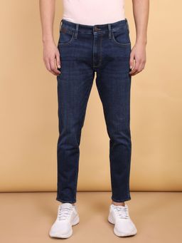 Wrangler - Men's Blue Bostin Slim Fit Mid Rise Light Fade Jeans