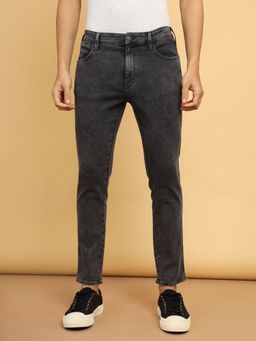Wrangler - Men's Grey Bostin Slim Fit Mid Rise Light Fade Jeans