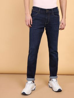 Wrangler - Men's Blue Skanders Slim Fit Low Rise Light Fade Jeans