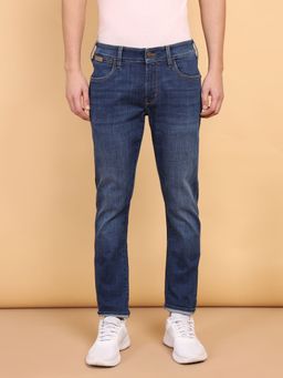 Wrangler - Men's Blue Vegas Skinny Fit Low Rise Light Fade Jeans