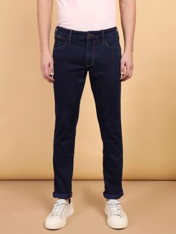Wrangler - Men's Blue Skanders Slim Fit Low Rise Light Fade Jeans