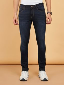 Wrangler - Men's Blue Vegas Skinny Fit Low Rise Light Fade Jeans